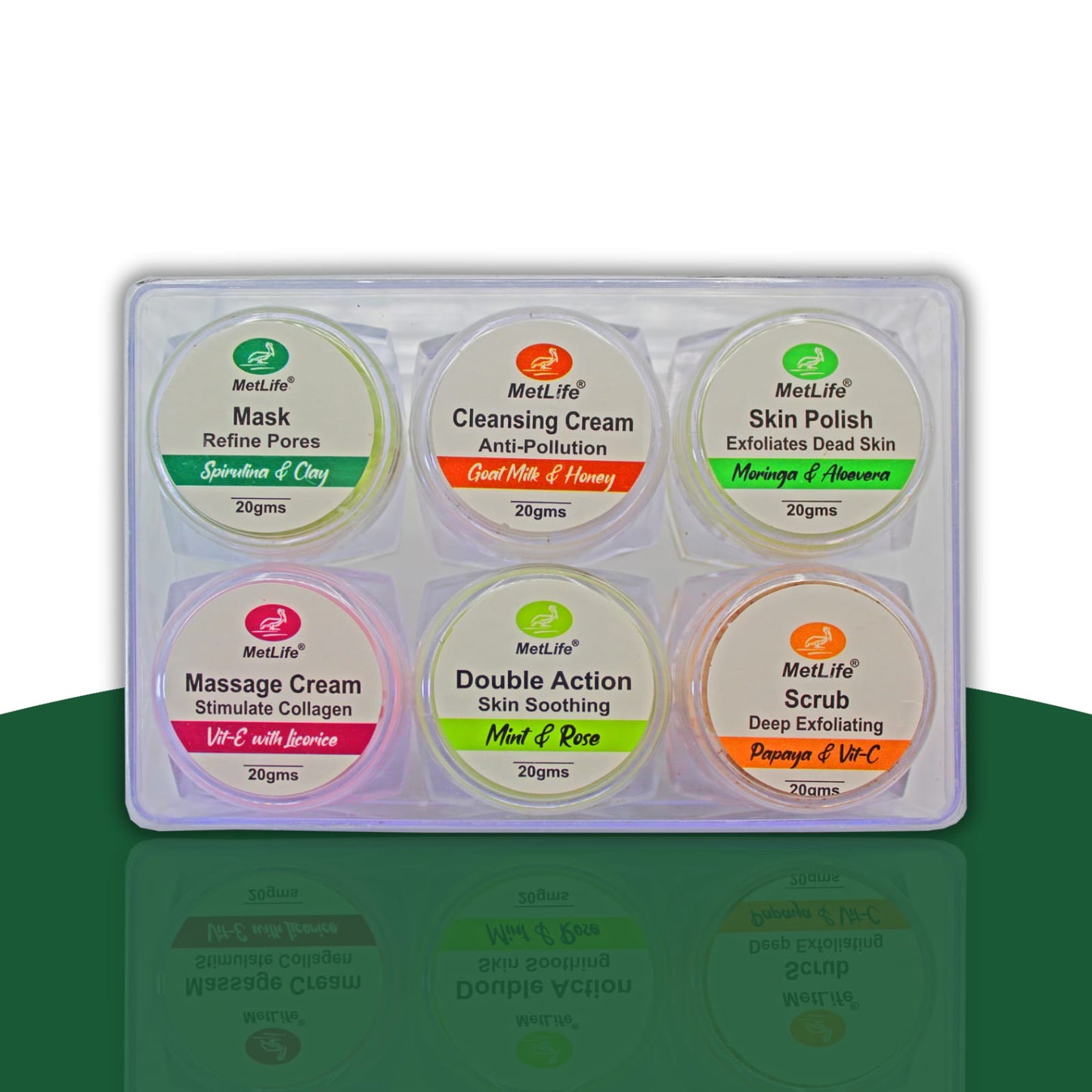 organic facial 6 step (Mini kit 5 facial in a kit)