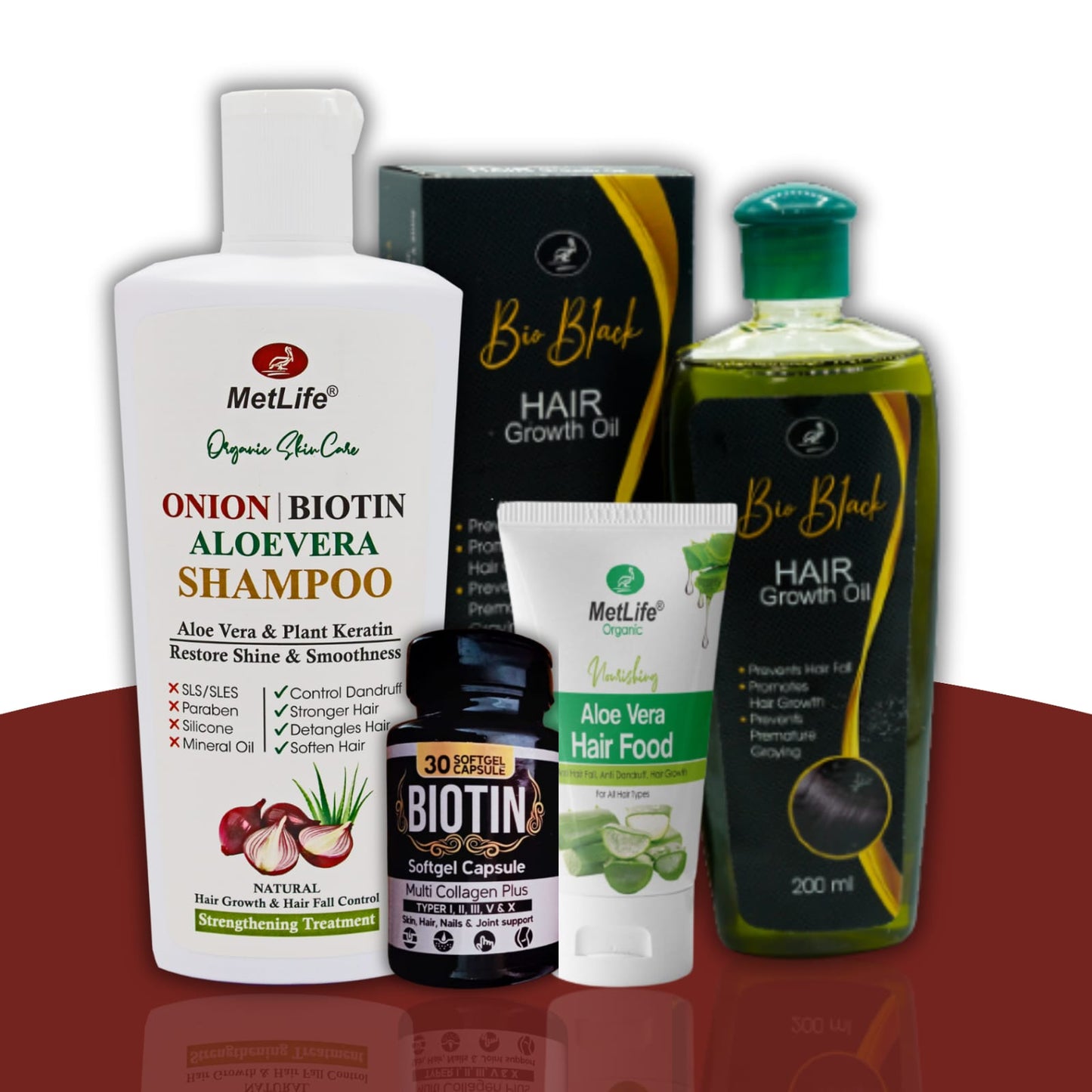 Hair Care Complete course -with onion biotin shampoo