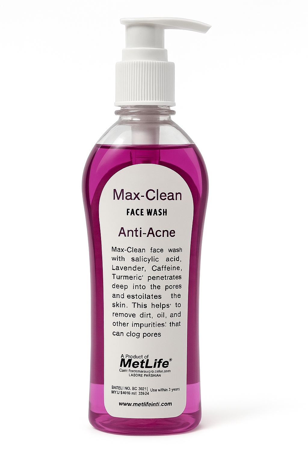 Max-Clean (Anti-Acne face wash with mendalic acid,salicaylic acid, lavender & turmeric