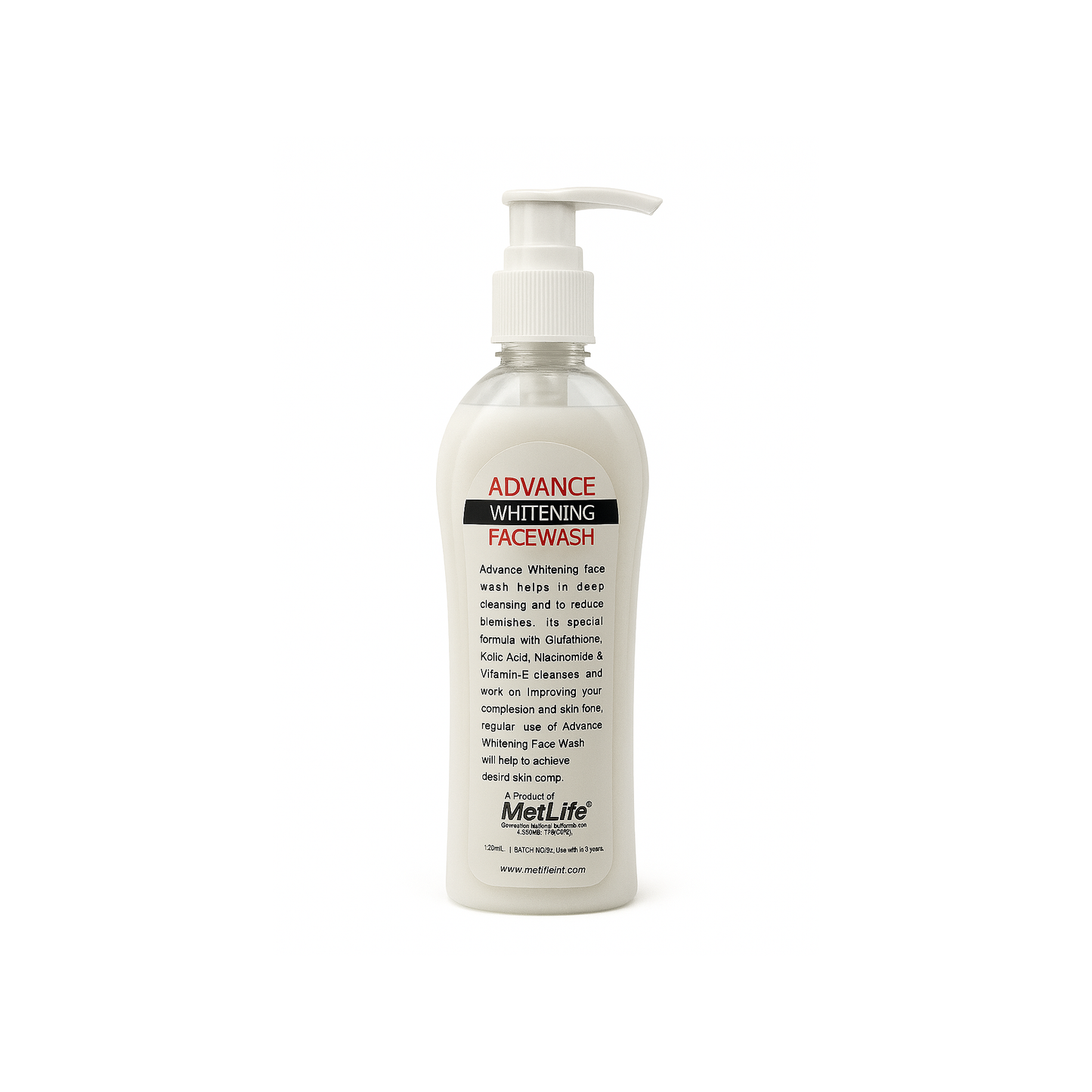 Advance Whitning FaceWash with Glutathione ,Kojic ACID, Niacinamide