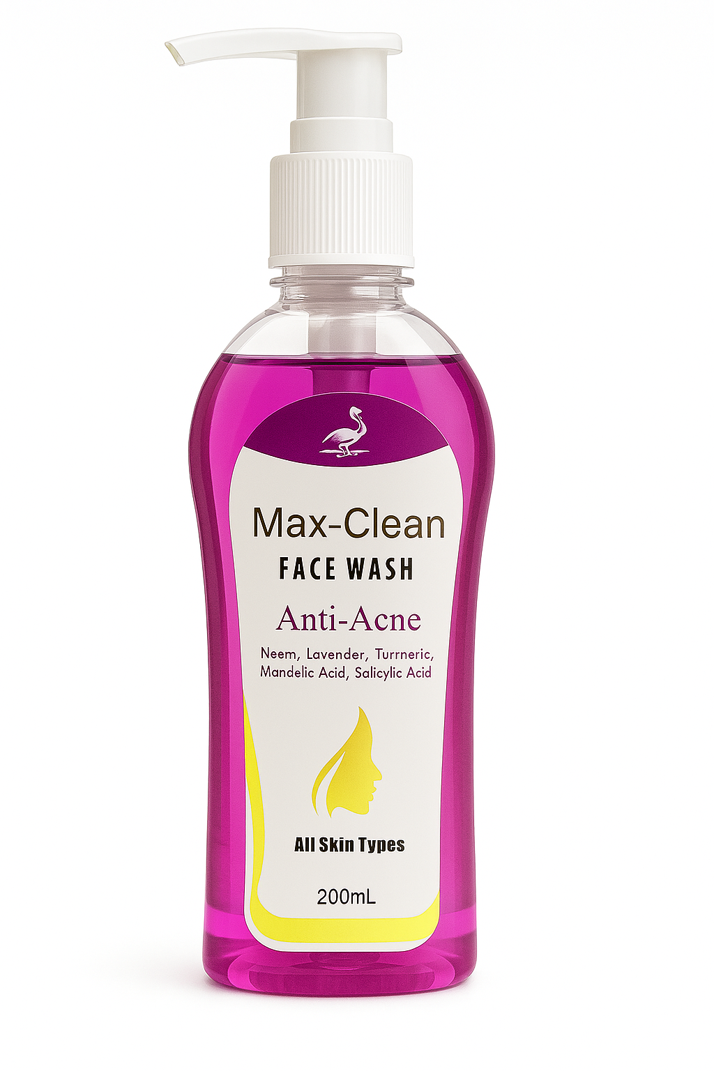 Max-Clean (Anti-Acne face wash with mendalic acid,salicaylic acid, lavender & turmeric